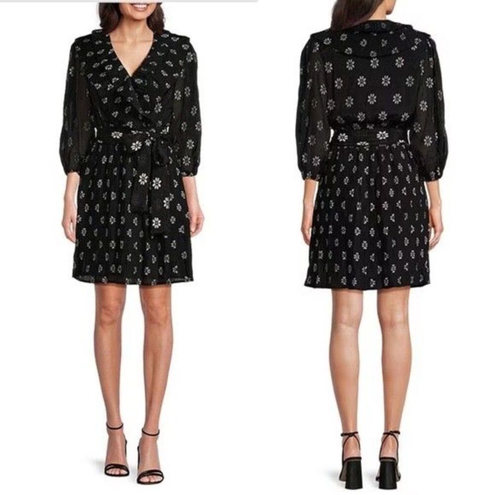 Buru Blanche Women’s Floral Tulle Mini Dress size L NWT Ruffle Fairy Whimsygoth
